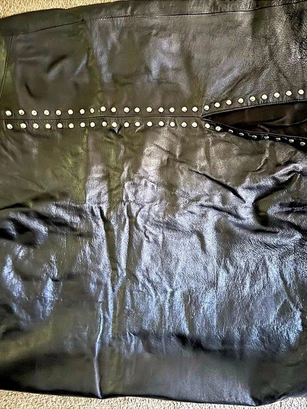 Studded Black Mini Skirt Like New